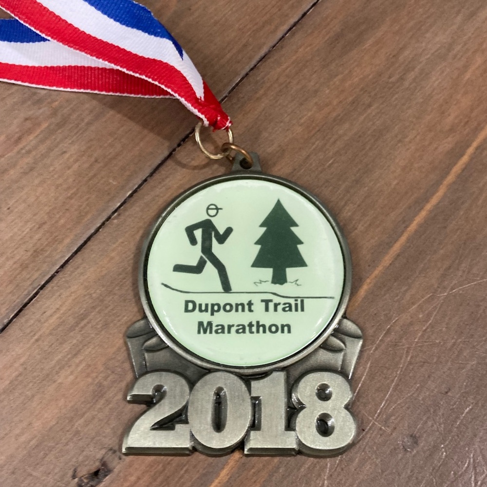 2018 DuPont Trail Marathon Medal